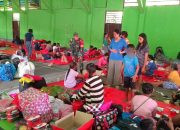Kodim 1501/Ternate Pantau Pengungsi Terdampak Erupsi Gunung Ibu di Halbar