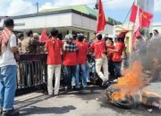 Demo Mafia Pasar, LMND Ternate Nyaris Adu Jotos Akibat Diduga Disiram Air Dari Satpol PP