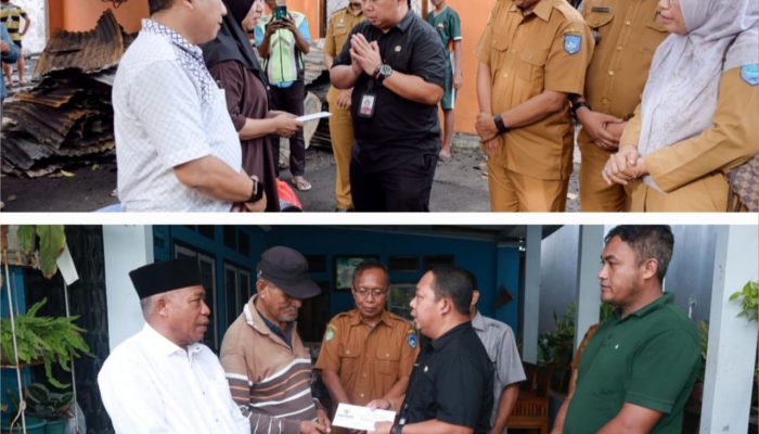 Pemkot Ternate Serahkan Bantuan Korban Kebakaran Rumah